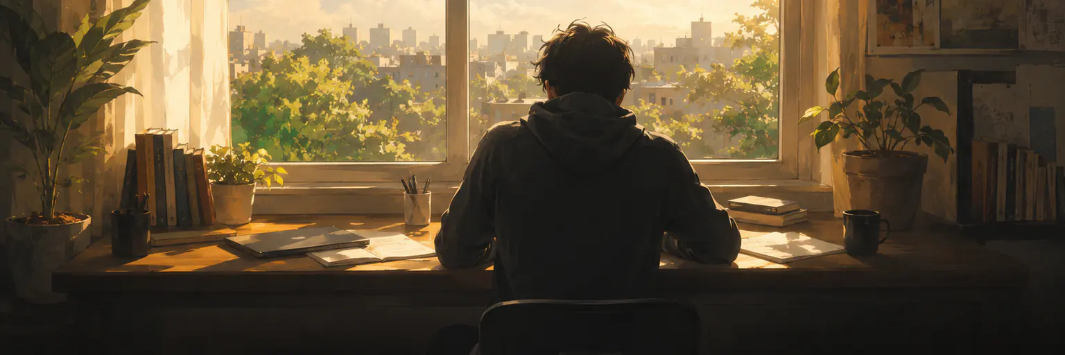 A quiet desk in daylight